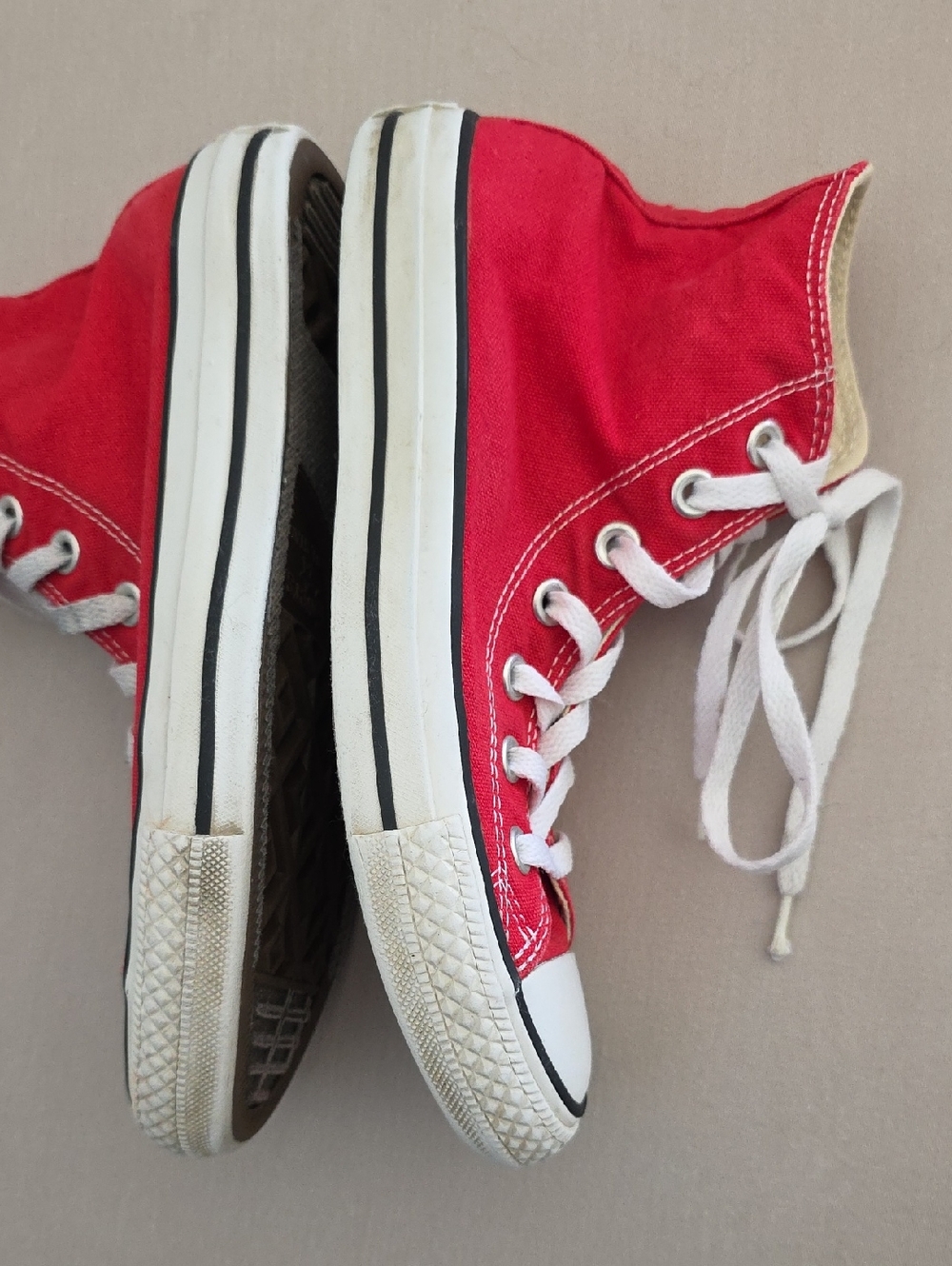 Converse All Star Red High Top Sneakers Womens Size 7 Mens Size 5 - Picture 10 of 14